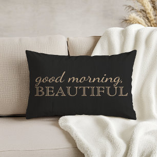 "Goedemorgen, mooi" Koolstof Accent Pillow Kussen