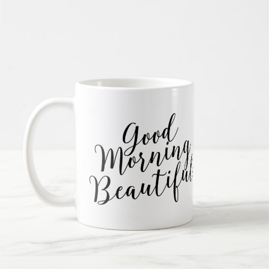 Goedemorgen mooie koffie-Mok Koffiemok (Links)
