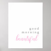 Goedemorgen mooie positieve boodschap poster (Voorkant)