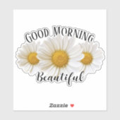 Goedemorgen mooie witte feestdagen sticker (Vel)