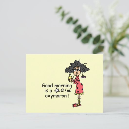 Goedemorgen Oxymoron Briefkaart (Staand voorkant)