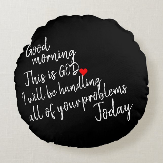 Goedemorgen Rond Kussen (Voorkant)