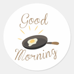 Goedemorgen Ronde Sticker