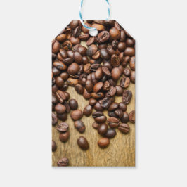 Goedemorgen rustieke koffieboon Abstract Cadeaulabel