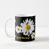 Goedemorgen! Rustige Farmhouse Daisy Art Custom Koffiemok (Links)