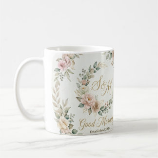 Goedemorgen S&M Gepersonaliseerde Bloemenkransmok Koffiemok