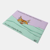 Goedemorgen Sinaasappel Cat Funny Deurmat (Schuin)