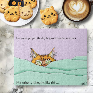 Goedemorgen Sinaasappel Cat Funny Legpuzzel