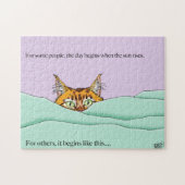 Goedemorgen Sinaasappel Cat Funny Legpuzzel (Horizontaal)