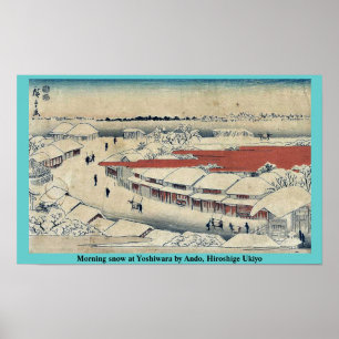 Goedemorgen sneeuw bij Yoshiwara door Ando, Hirosh Poster