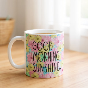 Goedemorgen Sunshine Floral Koffiemok