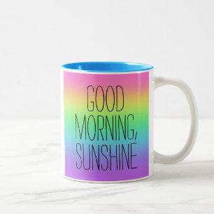 Goedemorgen, Sunshine Rainbow-Mok Tweekleurige Koffiemok
