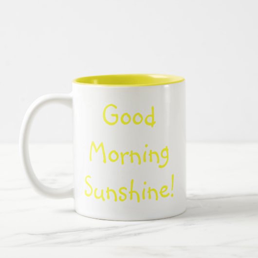 Goedemorgen Sunshine! Tweekleurige Koffiemok (Links)