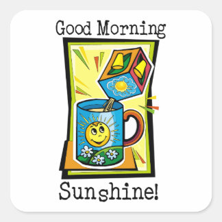 Goedemorgen Sunshine! Vierkante Sticker