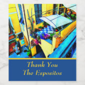 Goedemorgen Uitzicht van een Cinque Terre Balcony Wijn Etiket (Enkel label)