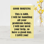 Goedemorgen van GOD (personaliseren) Kaart (Gele Bloem)