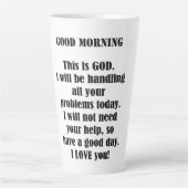 Goedemorgen van GOD (personaliseren) Latte Mok (Voorkant)