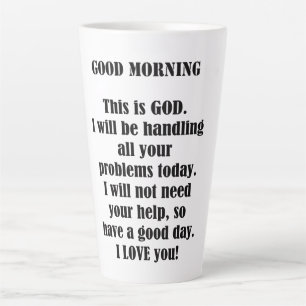 Goedemorgen van GOD (personaliseren) Latte Mok