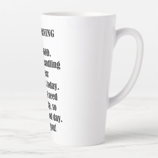 Goedemorgen van GOD (personaliseren) Latte Mok (Rechts)