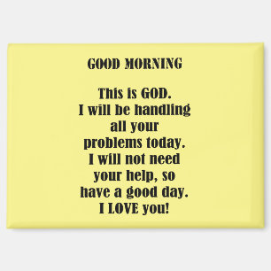 Goedemorgen van God (personaliseren) Magneet