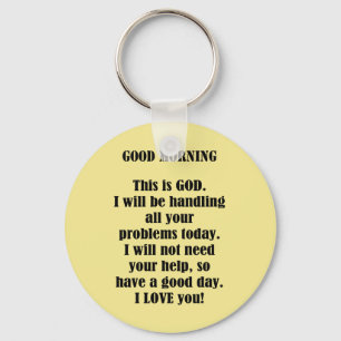 Goedemorgen van GOD (personaliseren) Sleutelhanger