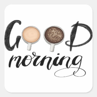 Goedemorgen Vierkante Sticker