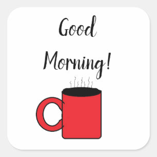 Goedemorgen Vierkante Sticker