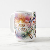 Goedemorgen Water Color Art Classic Mok. Koffiemok (Voorkant links)