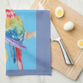 Goedemorgen Waterverf Red Macaw Kitchen Towel Theedoek (Quarter Fold)