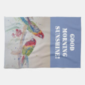 Goedemorgen Waterverf Red Parrot Kitchen Towel Theedoek (Horizontaal)
