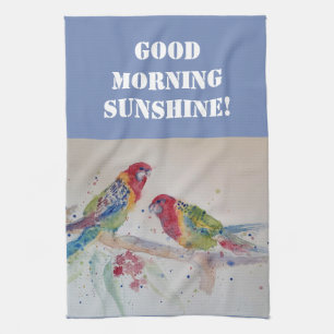 Goedemorgen Waterverf Red Parrot Kitchen Towel Theedoek