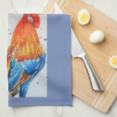 Goedemorgen Waterverf Red Rooster Kitchen Towel Theedoek (Quarter Fold)