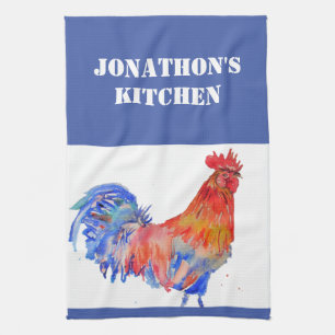 Goedemorgen Waterverf Red Rooster Kitchen Towel Theedoek