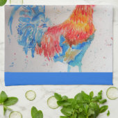 Goedemorgen Waterverf Red Rooster Kitchen Towel Theedoek (Gevouwen)