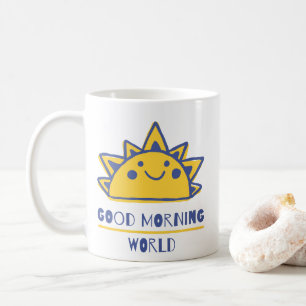 Goedemorgen Wereld Zonneschijn Koffiemok