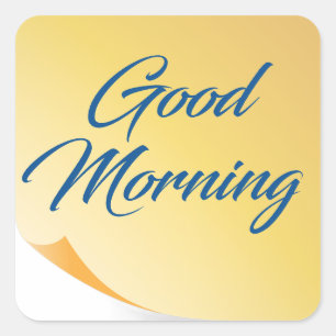 Goedemorgen Yellow Note Sticker