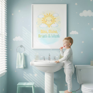 Goedemorgen Zonnekinderen Badkamer Muur Kunst Poster