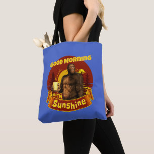 Goedemorgen Zonneschijn Bigfoot Koffie Humor Kunst Draagtas
