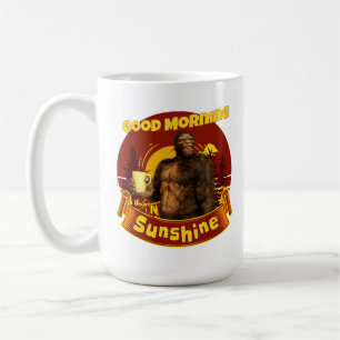Goedemorgen Zonneschijn Bigfoot Koffie Humor Kunst Koffiemok