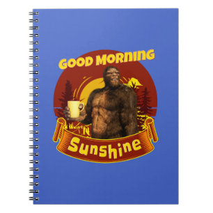 Goedemorgen Zonneschijn Bigfoot Koffie Humor Kunst Notitieboek