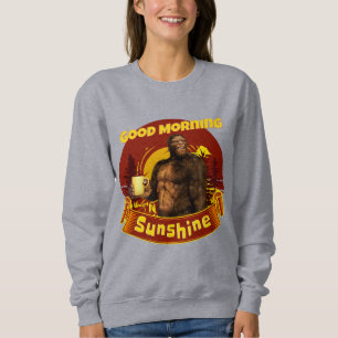 Goedemorgen Zonneschijn Bigfoot Koffie Humor Kunst Trui