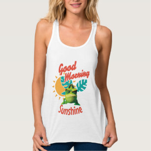 Goedemorgen zonneschijn Funny Chameleon Tanktop