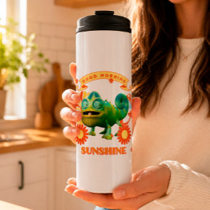 Goedemorgen zonneschijn Funny Chameleon Thermosbeker