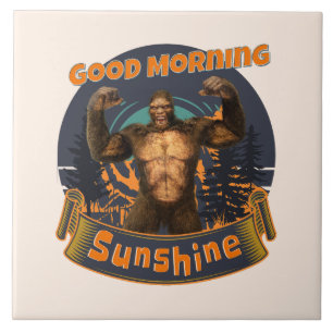 Goedemorgen Zonneschijn Grappige Bigfoot Tegeltje