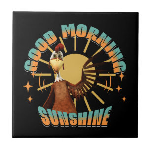 Goedemorgen Zonneschijn Grappige Haan Tegeltje