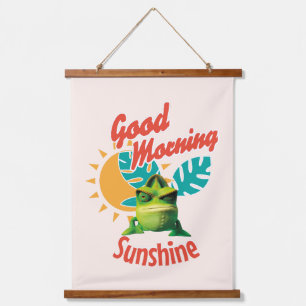 Goedemorgen Zonneschijn Grappige Kameleon Hangend Wandkleed