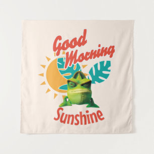 Goedemorgen Zonneschijn Grappige Kameleon Wandkleed