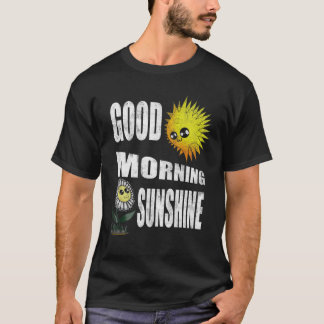 Goedemorgen, zonneschijn met een verkutte ventilat t-shirt