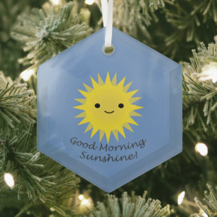 Goedemorgen Zonneschijn Mooie Kawaii Zon Keramisch Glas Ornament