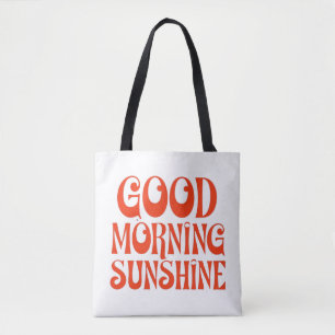 Goedemorgen Zonneschijn Retro Decor Print Draagtas